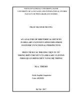 An analysis of rhetorical devices in hillary clinton’s speeches from systemic functional perspective 