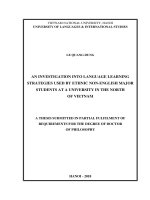 An investigation into language learning strategies used by ethnic non english major students at a university in the north of vietnam  