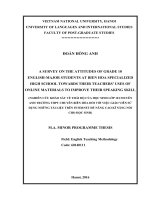 A survey on the attitudes of grade 10 english majored students at bien hoa specialized high school towards their teachers’ uses of online materials to improve their speaking skill 