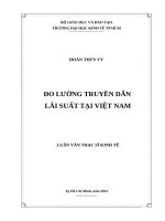 Đo lường truyền dẫn lãi suất tại việt nam 