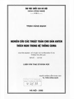 Nghiên cứu các thuật toán cho dàn ANTEN thích nghi trong hệ thống CDMA luận văn ths  kỹ thuật vô tuyến điện tử và thông tin liên lạc 2 07 00 