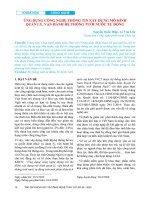 Ứng dụng công nghệ thông tin xây dựng mô hình quản lý, vận hành hệ thống tưới nước tự động