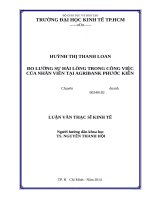 Đo lường sự hài lòng trong công việc của nhân viên tại argribank phước kiển 