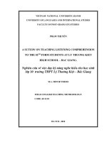 A study on teaching listening comprehension to the 10th form students at ly thuong kiet high school   bac giang  