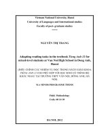 Adapting reading tasks in the textbook tieng anh 12 for mixed level students at van noi high school in dong anh, ha noi 
