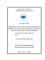 Ảnh hưởng của hạn chế tài chính lên mối quan hệ phi tuyến giữa quản trị vốn luân chuyển và hiệu quả hoạt động của doanh nghiệp 