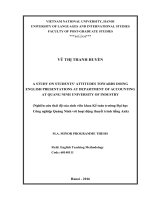 A study on students’ attitudes towards doing english presentations at department of accounting at quang ninh university of industry 