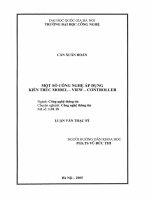 Một số công nghệ áp dụng kiến trúc MODEL   VIEW   CONTROLLER  luận văn ths  công nghệ thông tin 1 01 10 