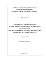 Cách thức phát triển kỹ năng giao tiếp liên văn hóa cho học sinh việt nam học tiếng đức  luận văn ths  ngôn ngữ và văn hoá nước ngoài 602202 