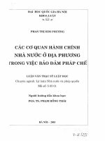 Các cơ quan hành chính nhà nước ở địa phương trong việc bảo đảm pháp chế luận văn ths  lý luận nhà nước và pháp quyền 5 05 01 