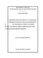 Giải pháp nâng cao năng lực cạnh tranh cho dịch vụ quảng cáo màn hình LCD ở các tòa nhà của công ty cổ phần quảng cáo truyền thông thiên hy long việt nam tại thành phố hồ chí minh 