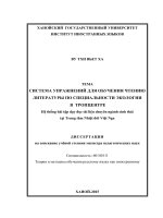 Hệ thống bài tập dạy đọc tài liệu chuyên ngành sinh thái tại trung tâm nhiệt đới việt nga  luận văn ths  ngôn ngữ học 60 14 01 11 