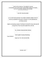 An action research on teachers’ error correction in young learner’s speaking lessons at english house centre, ha noi 