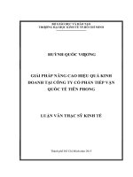 Giải pháp nâng cao hiệu quả kinh doanh tại công ty cổ phần tiếp vận quốc tế tiên phong 