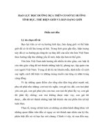 BẠO lực học ĐƯỜNG dựa TRÊN cơ sở XU HƯỚNG TÍNH dục, THỂ HIỆN GIỚI và bản DẠNG GIỚI