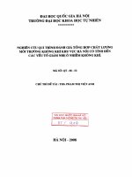 Nghiên cứu qui trình đánh giá tổng hợp chất lượng môi trường không khí khu vực hà nội có tính đến các yếu tố giảm nhẹ ô nhiễm không khí đề tài NCKH  QT 08 53 