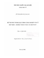Đô thị hóa trong quá trình công nghiệp hoá ở việt nam   những thách thức và giải pháp đề tài NCKH  QK 04 06 