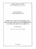 Nghiên cứu sử dụng trạm đo địa chấn phản xạ nông phân giải cao georesouces và áp dụng đo thực tế tại việt namđề tài NCKH  QT 09 50 