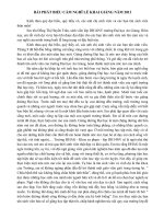 Bài phát biểu cảm nghĩ của sinh viên Lễ khai giảng