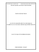 Các yếu tố ảnh hưởng đến tỷ lệ thu nhập lãi cận biên của các ngân hàng thương mại cổ phần tại việt nam 