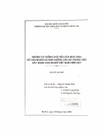 Những tư tưởng chủ yếu của nho giáo về con người và ảnh hưởng của nó trong việc xây dựng con người việt nam hiện nay đề tài NCKH  QX96 07 