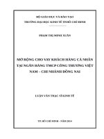 Mở rộng cho vay khách hàng cá nhân tại ngân hàng TMCP công thương việt nam chi nhánh đồng nai 