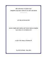 Hoàn thiện hệ thống kế toán trách nhiệm tại công ty cổ phần FPT 