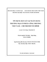 Tín dụng bán lẻ tại ngân hàng thương mại cổ phần công thương việt nam   chi nhánh tân bình 
