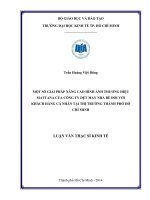 Một số giải pháp nâng cao hình ảnh thương hiệu mattana của công ty dệt may nhà bè đối với khách hàng cá nhân tại thị trường thành phố hồ chí minh 