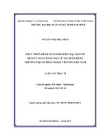 Phát triển kênh phân phối hiện đại đối với dịch vụ ngân hàng bán lẻ tại ngân hàng thương mại cổ phần ngoại thương việt nam 