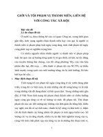 GIỚI và tội PHẠM vị THÀNH NIÊN, LIÊN hệ với CÔNG tác xã hội