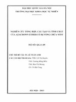 Nghiên cứu tổng hợp, cấu tạo và tính chất của azacrown ether có dị vòng chứa nitơđề tài NCKH  QG 11 09 