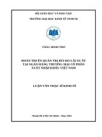 Hoàn thiện quản trị rủi ro lãi suất tại ngân hàng thương mại cổ phần xuất nhập khẩu việt nam 