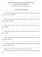 Bộ câu hỏi ôn tập môn LHS phần chung