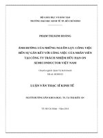 Ảnh hưởng của những nguồn lực công việc đến sự gắn kết với công việc của nhân viên tại công ty trách nhiệm hữu hạn on semiconductor việt nam 