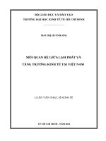 Mối quan hệ giữa lạm phát và tăng trưởng kinh tế tại việt nam 