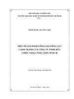 Một số giải pháp nâng cao năng lực cạnh tranh của công ty TNHH MTV chiếu sáng công cộng thành phố hồ chí minh 