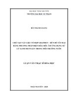 Chế tạo vật liệu tổ hợp graphen   bùn đỏ tân rai bằng phương pháp điện hóa siêu âm ứng dụng xử lý xanh metylen trong môi trường nước 