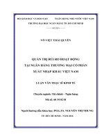 Quản trị rủi ro hoạt động tại ngân hàng thương mại cổ phần xuất nhập khẩu việt nam 