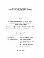 Nghiên cứu chế tạo các màng mỏng multiferroic perovskite đa lớp với liên kết từ điện đề tài NCKH  QG 11 02 