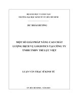 Một số giải pháp nâng cao chất lượng dịch vụ logistics tại công ty TNHH TMDV trí lực việt 