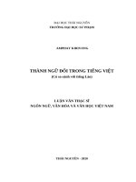 Thành ngữ đối trong tiếng việt (có so sánh với tiếng lào) 