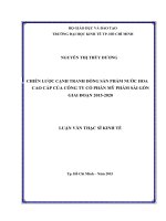 Chiến lược cạnh tranh dòng sản phẩm nước hoa cao cấp của công ty cổ phần mỹ phẩm sài gòn giai đoạn 2015   2020 