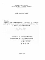 Nghiên cứu đột biến gen sửa chữa bắt cặp sai (MMR) liên quan đến ung thư đại trực tràng không polyp di truyền ở người việt nam đề tài NCKH  QG 11 15 