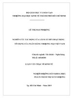 Nghiên cứu tác động của lãi suất đến hoạt động tín dụng của ngân hàng thương mại việt nam 