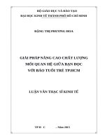 Giải pháp nâng cao chất lượng mối quan hệ giữa bạn đọc với báo tuổi trẻ thành phố hồ chí minh 