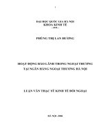 Hoạt động bảo lãnh trong ngoại thương tại ngân hàng ngoại thương hà nội 