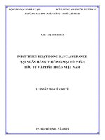 Phát triển hoạt động bancassurance tại ngân hàng thương mại cổ phần đầu tư và phát triển việt nam001 