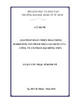 Giải pháp hoàn thiện hoạt động marketing sản phẩm nhựa gia dụng của công ty cổ phần đại đồng tiến 
