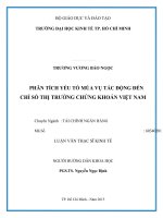 Phân tích yếu tố mùa vụ tác động đến chỉ số thị trường chứng khoán việt nam 